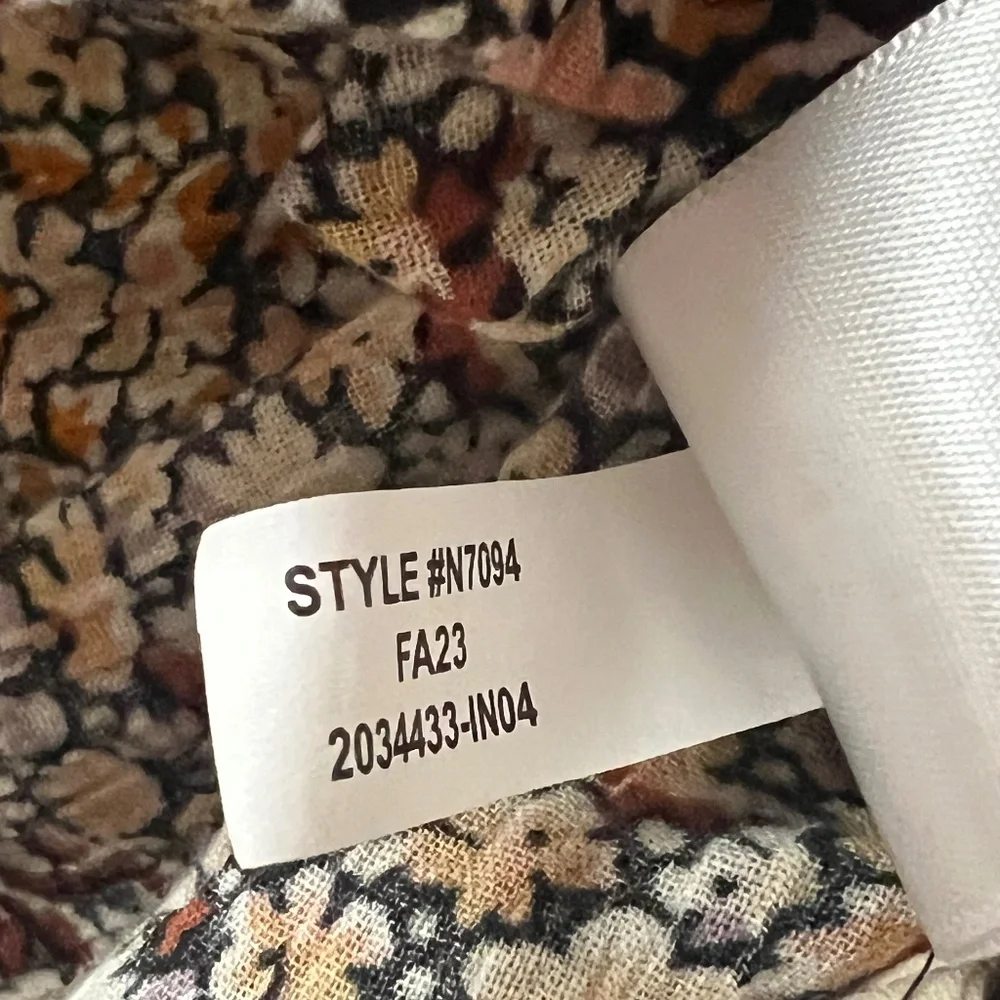 Madewell Lucie Smocked Square Neck Peplum Top in Cottage Floral Size 4 EUC - Picture 8 of 9